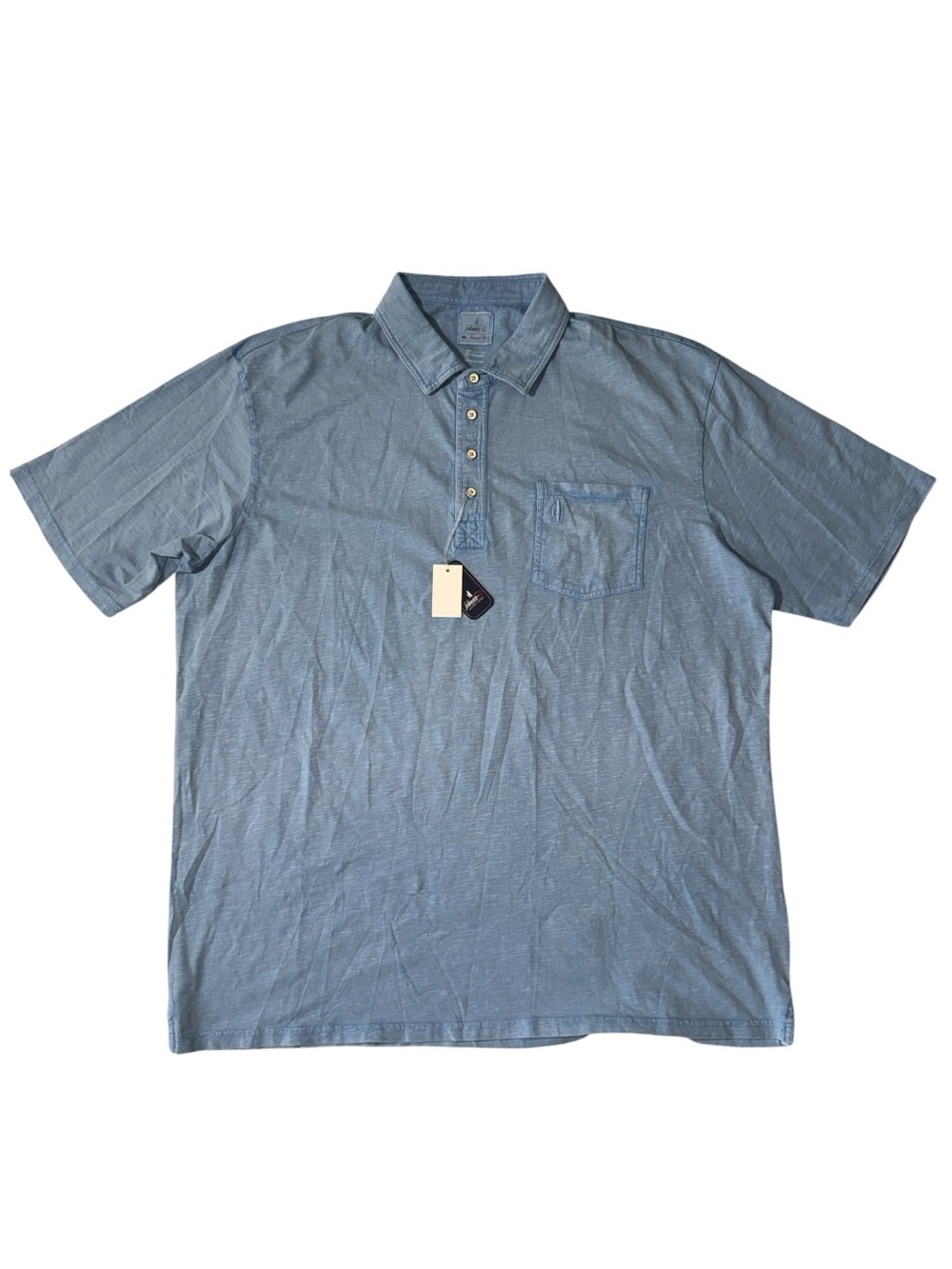 NEW Johnnie-O mens 2XL XXL Olympic blue coastal wash casual polo shirt NWT